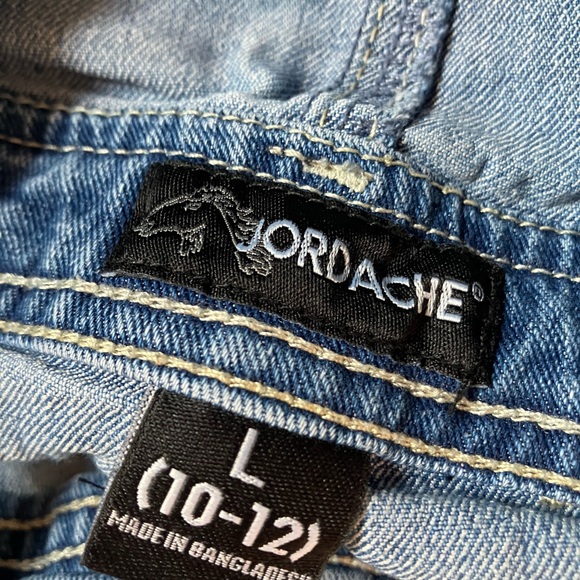 Jordache Girl Denim Overalls with Lace Trim - Picture 3 of 9